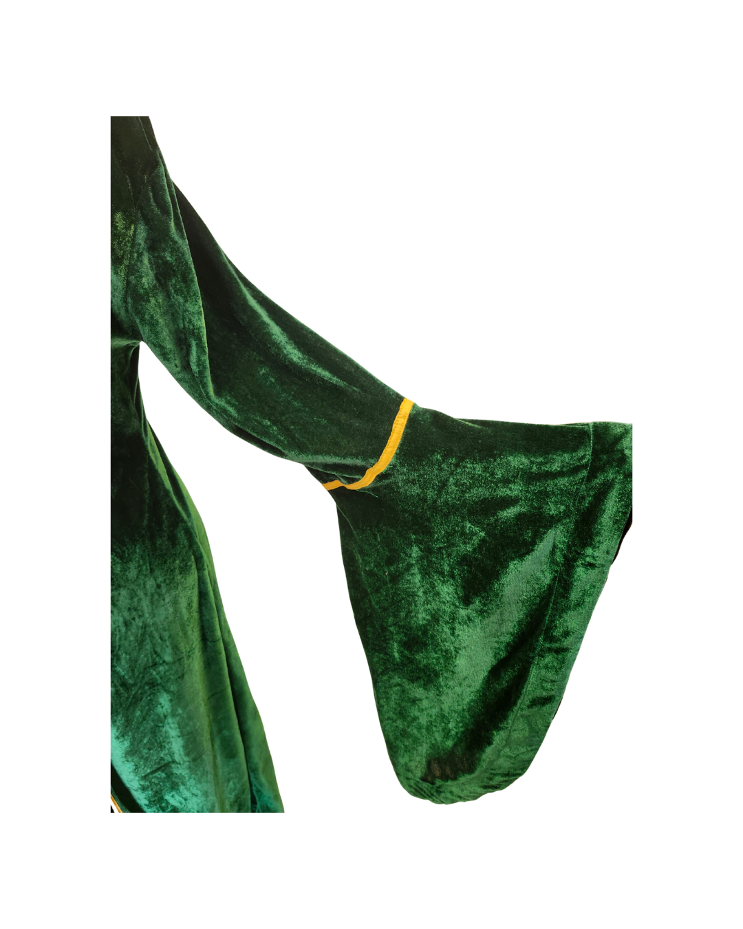 Green Velveteen Dress w/Bell Sleeves