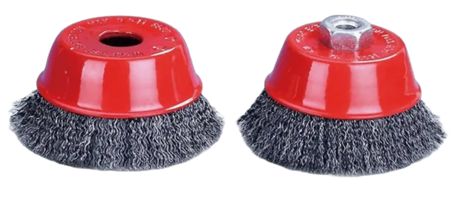 65MM CRIMPED WIRE CUP BRUSH, 1/4" SHANK