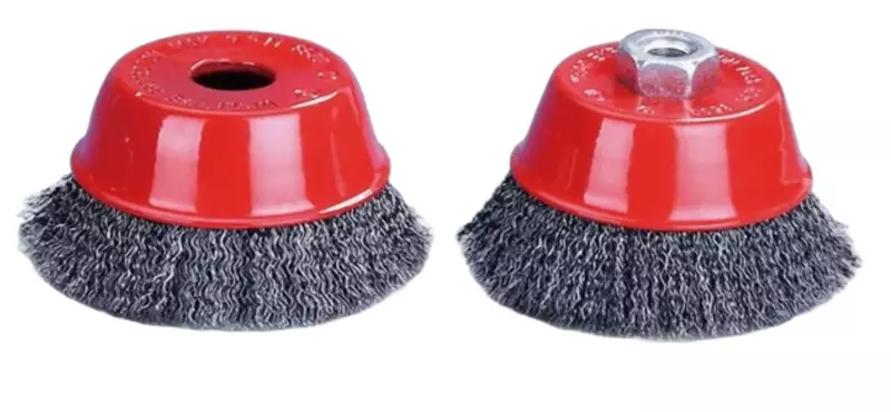 65MM CRIMPED WIRE CUP BRUSH, 1/4" SHANK