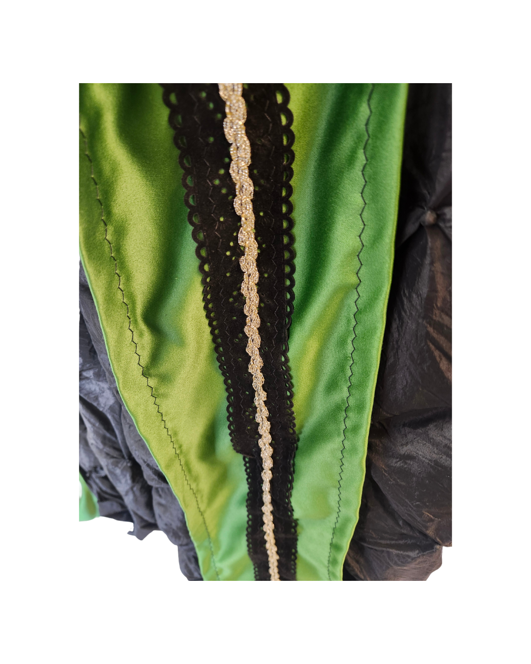 Black, Gold, and Green Doublet Set