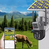 Solar Powered 8MP Coverage - Dual Lens PTZ Wifi Security Camera Solar Powered 8MP Coverage - Dual Lens PTZ Wifi Security Camera