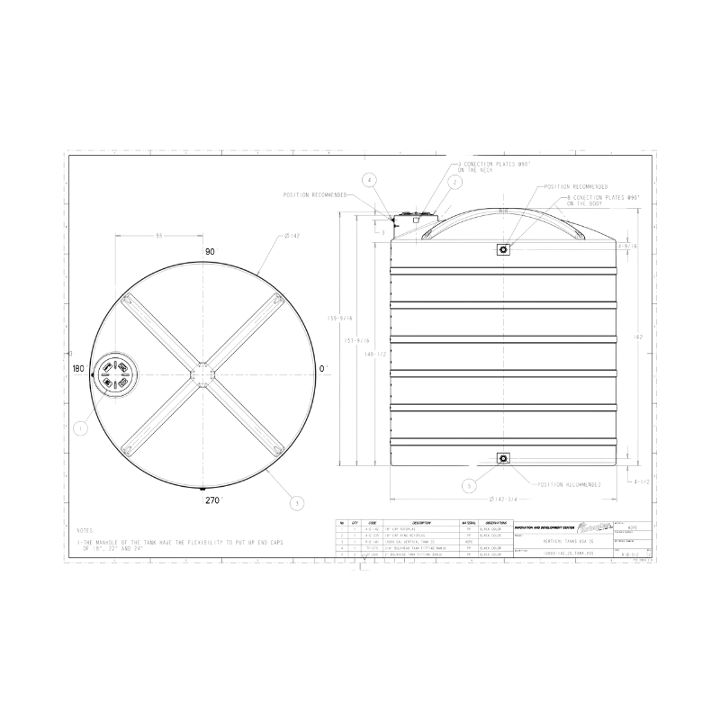 Snyder Industries 10000 Gallon Green Water Tank