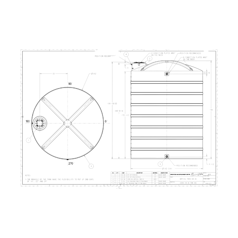 Snyder Industries 12000 Gallon Water Tank