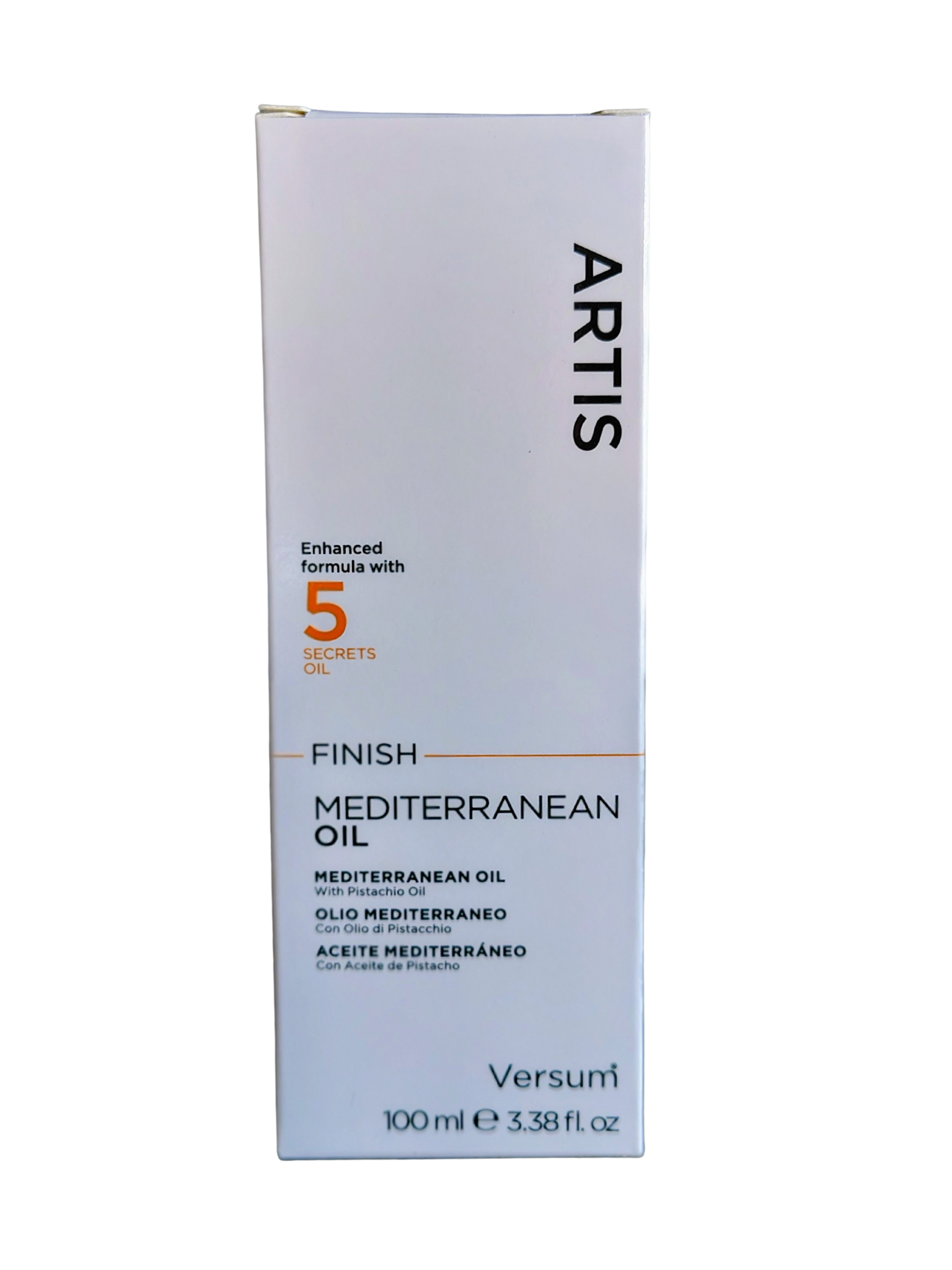 Finish Mediterranean Oil Versum for shine, softness, and frizz control Finish Mediterranean Oil Versum for shine, softness, and frizz control