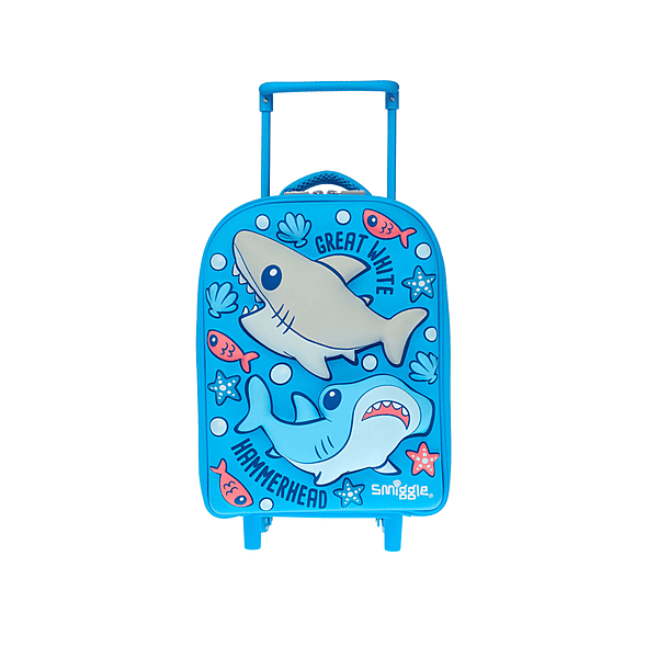 Smiggle Up & Down Teeny Tiny Hardtop Trolley Bag - Mid Blue