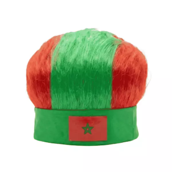Morocco World Cup 2026 hat with hair