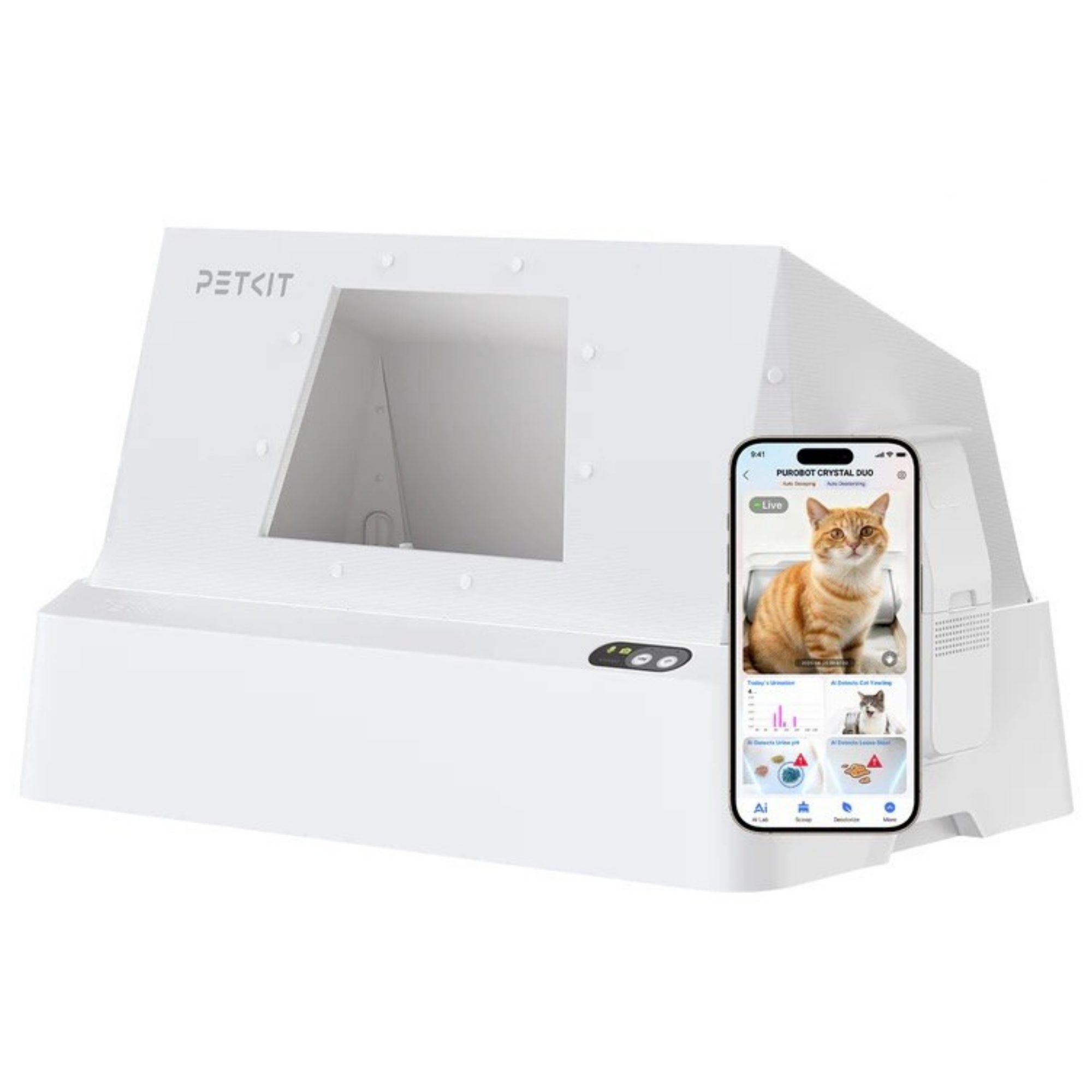 Petkit PUROBOT CRYSTAL DUO With Front Entry Hood-EU