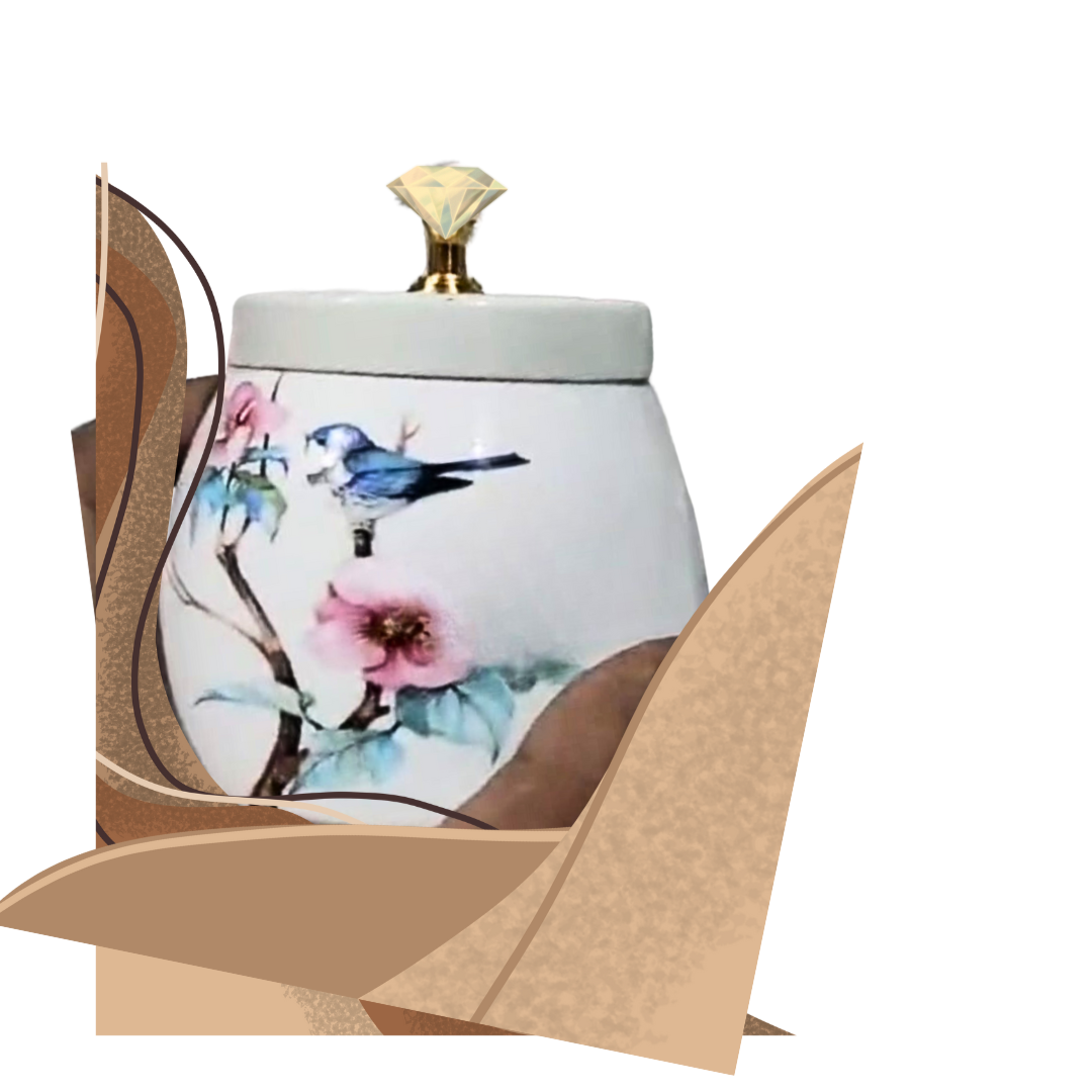 Bluebird Blossom Jar