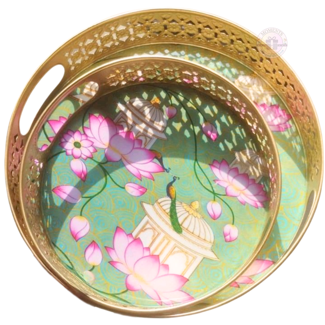 Peacock Lotus Charm Tray