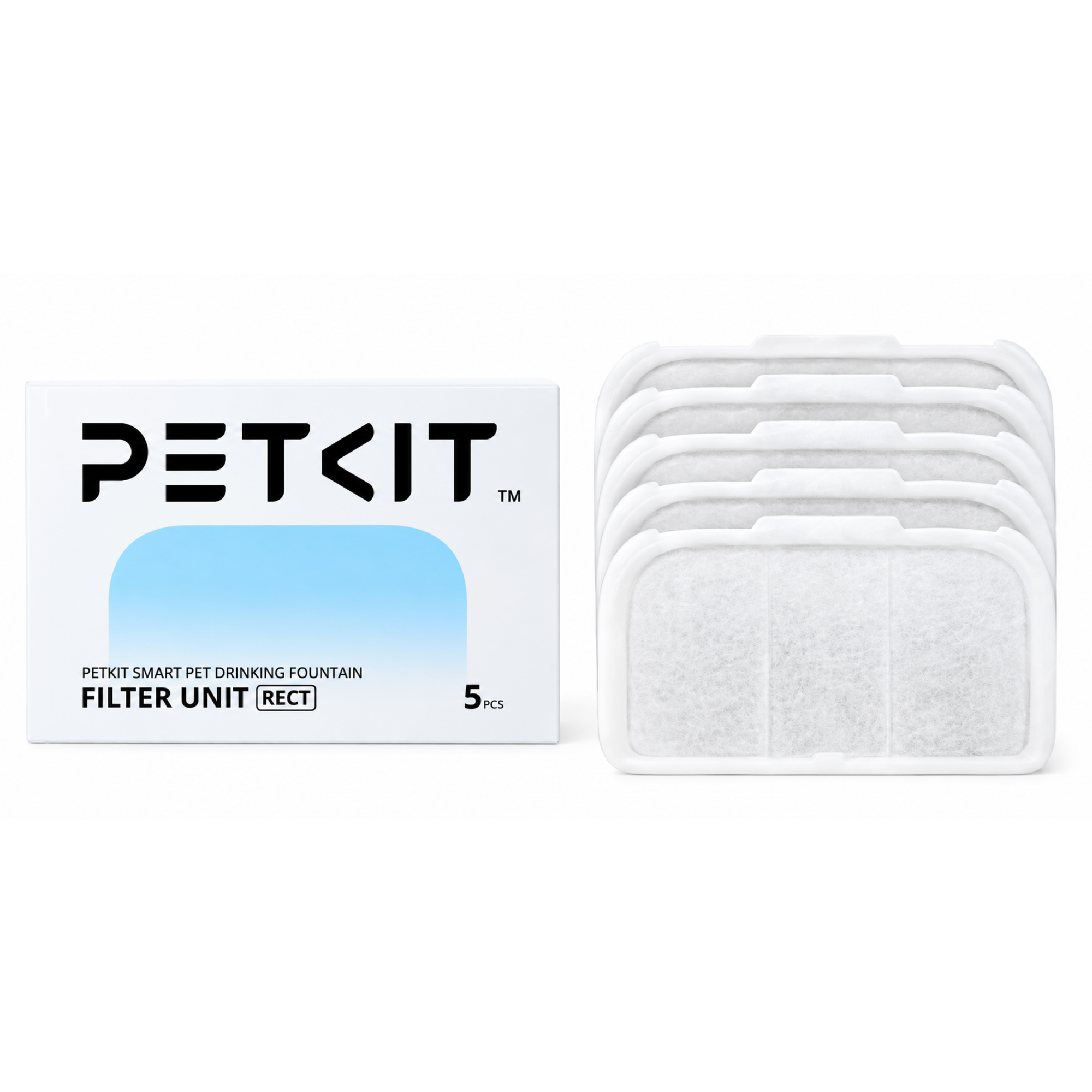 PETKIT Fountain Filter Unit 5.0 Replacement Filters 5 Pack Compatible with EverSweet Max Cordless