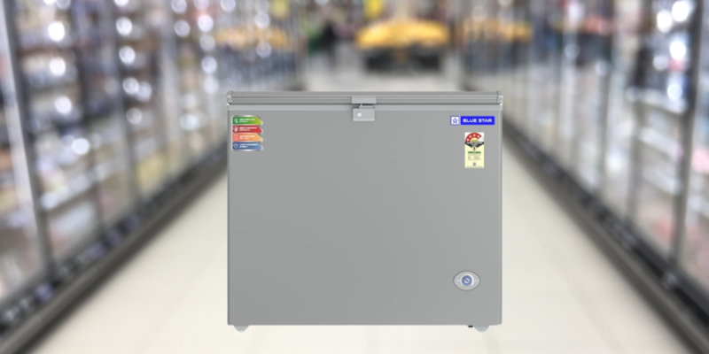 Suitable for Super Market: Blue Star Hard Top Deep freezer-CF4-230NPYW-SL