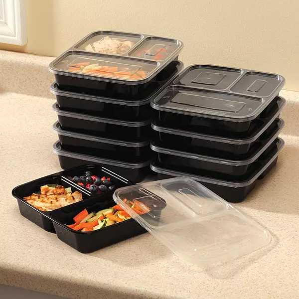 1000ML SQUARE 3-COMPARTMENTS PACK