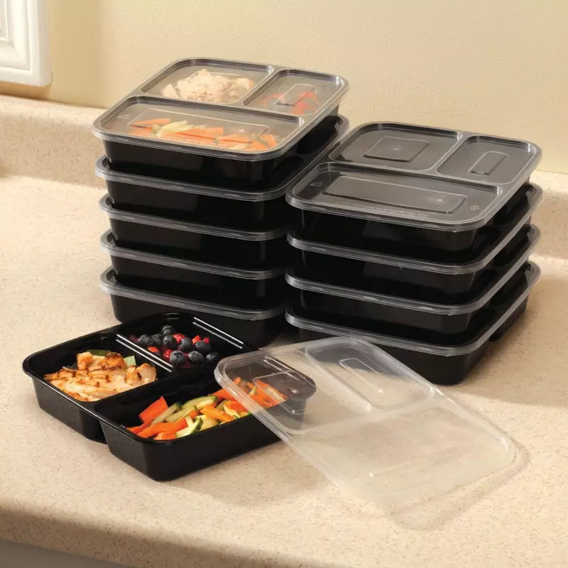 1000ML SQUARE 3-COMPARTMENTS PACK