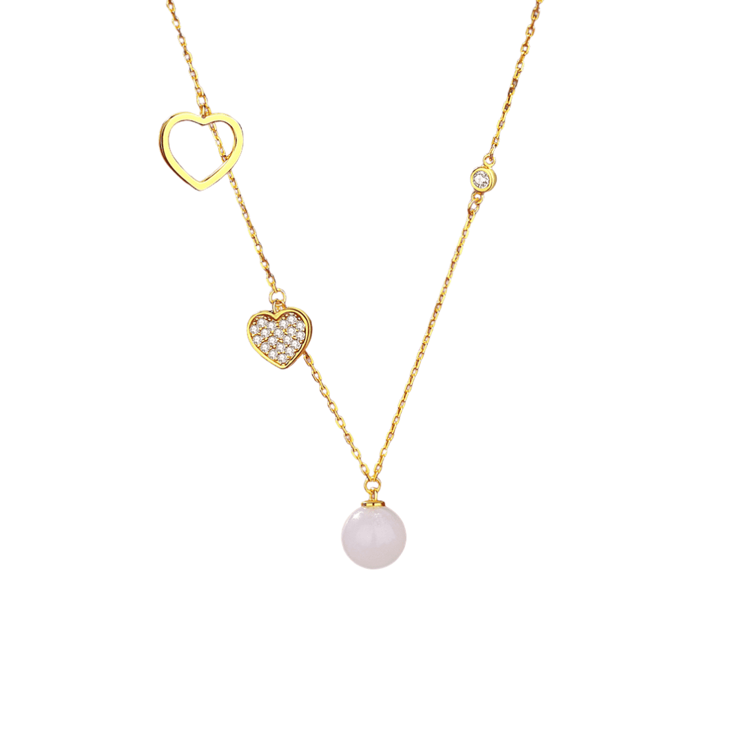 Hearts Aligned Jade Necklace