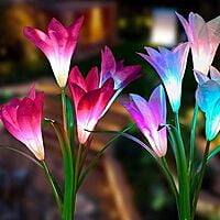 Lily Solar Flower Light - 7 Colour Changing Mode Lily Solar Flower Light - 7 Colour Changing Mode