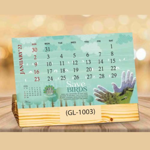 Wooden Base Stand Calendar
