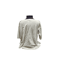 Cream Cotton Shirt w/Shortened Sleeves