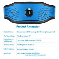 EMS Fat Burning Abs Muscle Toning belt - 6 Modes Rechargeable EMS Fat Burning Abs Muscle Toning belt - 6 Modes Rechargeable