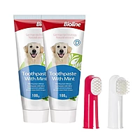 Pack of Bioline Tooth Paste 100g - With Finger Tooth Brush Set