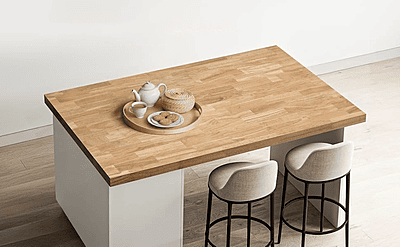 8ft Hevea Butcher Block 25iw