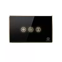 Tuya Wi-Fi Curtain black US Single (gold frame)