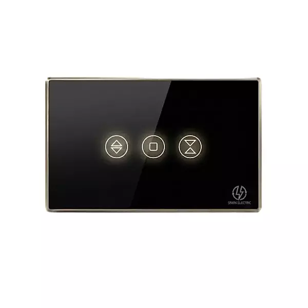 Tuya Wi-Fi Curtain black US Single (gold frame)