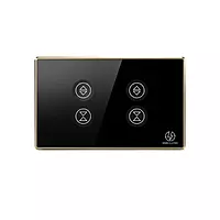 Tuya Wi-Fi Curtain black US Double (gold frame)