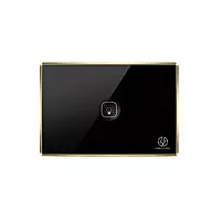 Tuya Wi-Fi 1 Gang US Black (gold frame)