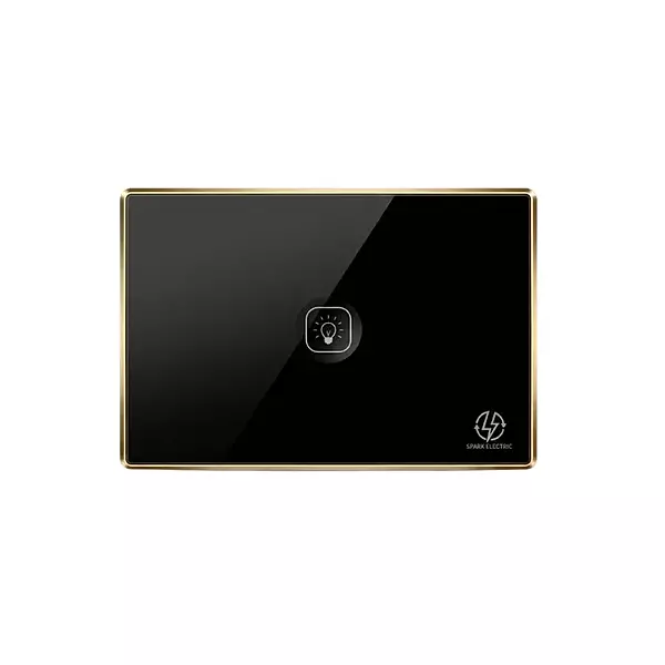 Tuya Wi-Fi 1 Gang US Black (gold frame)