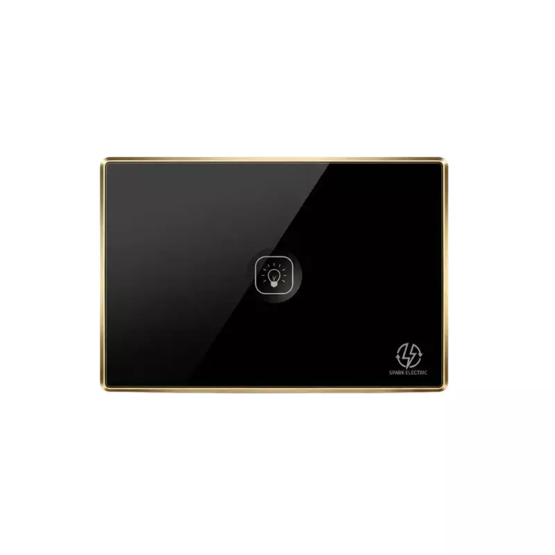 Tuya Wi-Fi 1 Gang US Black (gold frame)