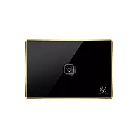 Tuya Wi-Fi 3 Gang US Black (gold frame)