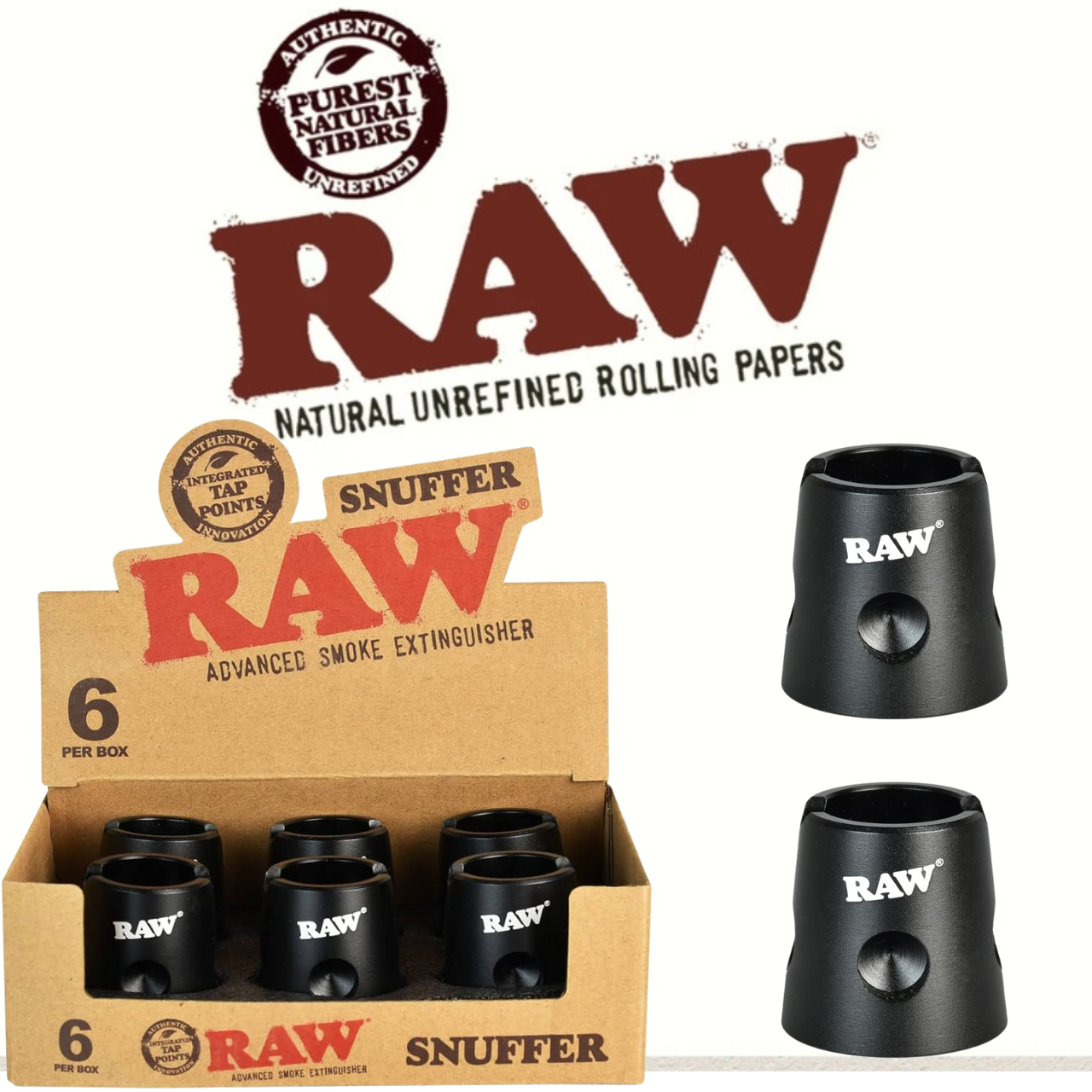 RAW® Snuffer Advanced Smoke Extinguisher 6ct Box
