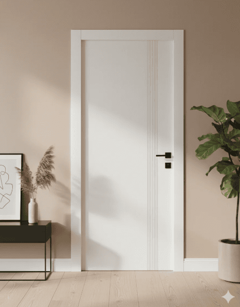 Usa de interior JY-003, MDF, 40 mm, toc reglabil, white matt, 60X200 cm