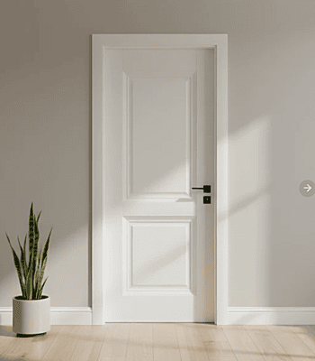 Usa de interior JYA067, MDF, 40 mm, toc reglabil, alba 80X200, feronerie neagra inclusa