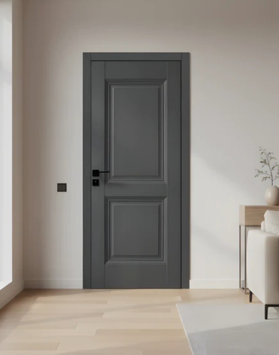 Usa de interior JYA067, MDF, 40 mm, toc reglabil, anthracite 80X200, feronerie neagra inclusa