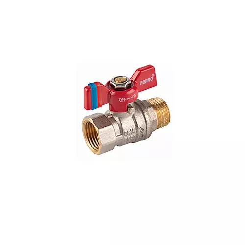 F-COMFORT BALL VALVE, BUTTERFLY HANDLE, 1" M-F