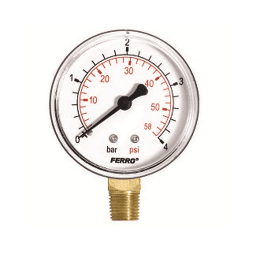 PRESSURE GAUGE 1/4'' 0-10 BAR SIDE CONNECTION