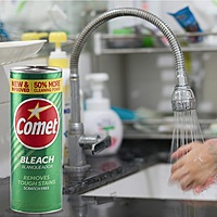 Comet with Bleach Disinfectant Cleanser Scratch Free - 21oz