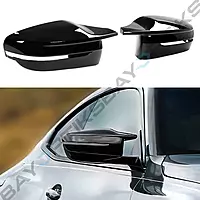 G8X M Horn Style Gloss Black Side Mirror Covers (V2) for BMW G30/G31/G38 5 Series (2017–2023)