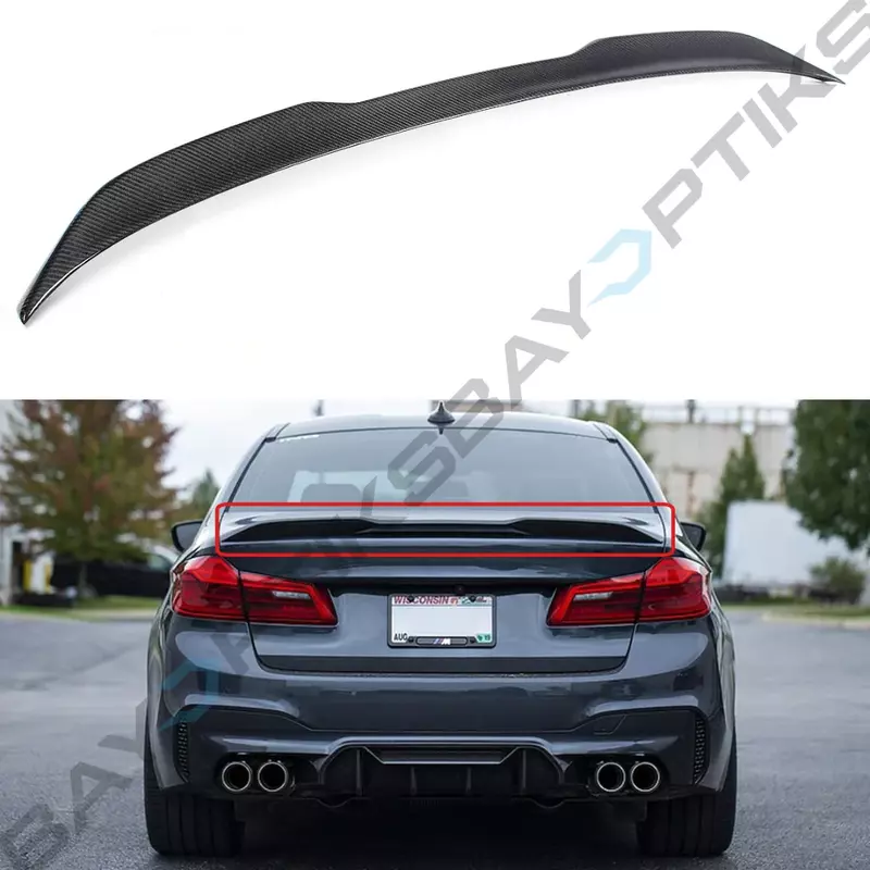 M Performance Competition Style Carbon Fiber Trunk Spoiler for BMW G30 5 Series & F90 M5 (2017–2023)