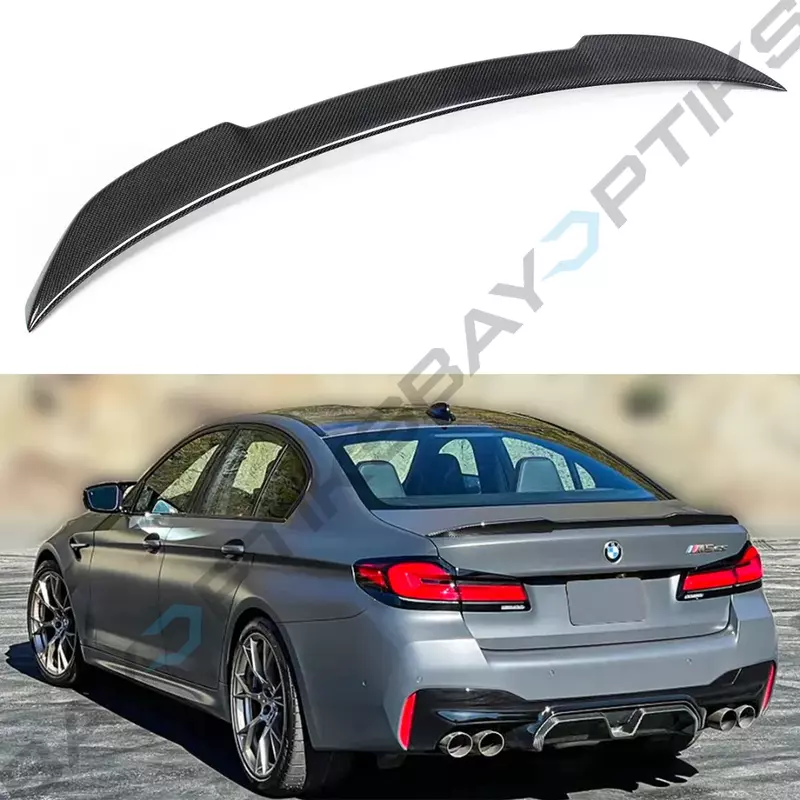 M5 CS Style High-Kick Carbon Fiber Trunk Spoiler for BMW G30 5 Series & F90 M5 (2017–2023)