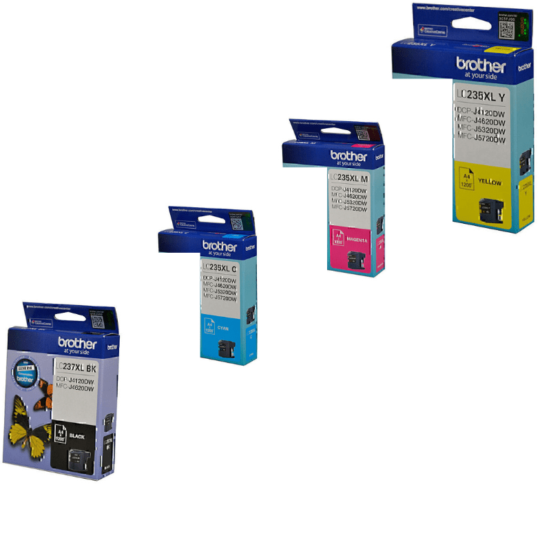 5 Pack Original Brother LC-237XL LC-235XL Ink Cartridge Set (2BK1C1M1Y)