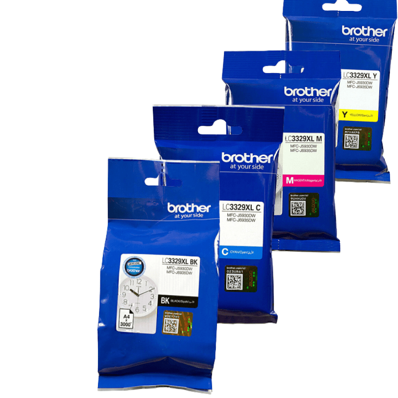 20 Pack Original Brother LC-3329XL Ink Cartridge Set (5BK5C5M5Y)