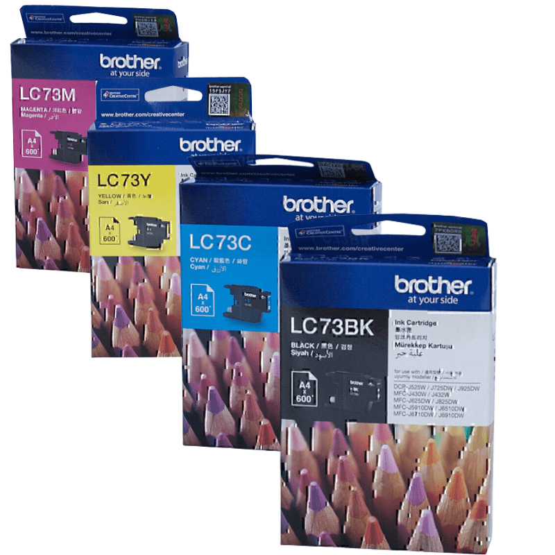 10 Pack Original Brother LC-73 Ink Cartridge Set (4BK2C2M2Y)