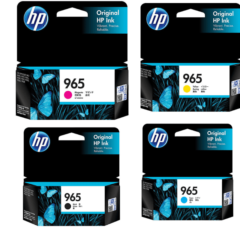 4 Pack Original HP 965 Ink Cartridge Set (1BK1C1M1Y) 3JA80AA 3JA77AA 3JA78AA 3JA79AA