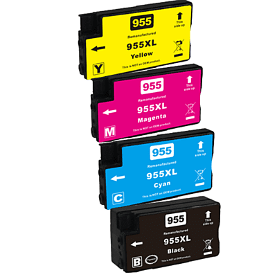 5 Pack Compatible HP 955XL Ink Cartridge Set (2BK1C1M1Y) L0S72AA L0S63AA L0S66AA L0S69AA