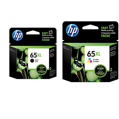 6 Pack Original HP 65XL Black & Colour Ink Cartridge Set (3BK3C) N9K04AA N9K03AA