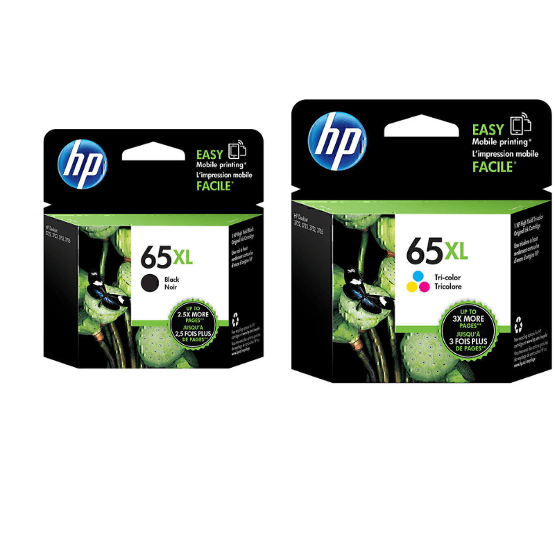 3 Pack Original HP 65XL Black & Colour Ink Cartridge Set (2BK1C) N9K04AA N9K03AA 3 Pack Original HP 65XL Black & Colour Ink Cartridge Set (2BK1C) N9K04AA N9K03AA