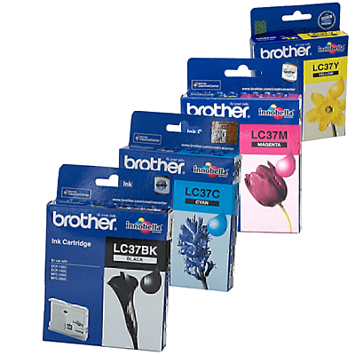 8 Pack Original Brother LC-37 Ink Cartridge Set (2BK2C2M2Y)