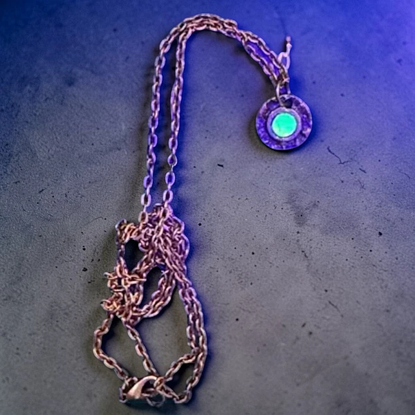 Copper Artifact Uranium Glass Necklace